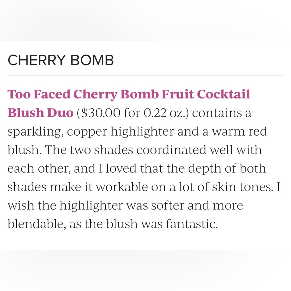 SALE🍒Too Faced tutti Frutti, fruit cocktail, cherry bomb blush - Picture 6 of 7